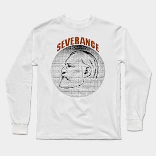 severance series Adam Scott and Britt Lower fan works graphic design by ironpalette Long Sleeve T-Shirt